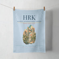 Thumbnail for Kharkiv International Airport (HRK) design on light blue towel