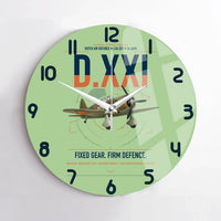 Thumbnail for Fokker D.XXI — Dutch LVA aircraft 221 design on light green no frame wall clock