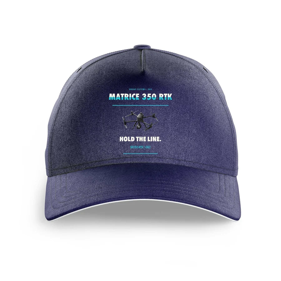 DJI Matrice 350 RTK design on dark blue printed hat
