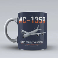 Thumbnail for WC-135R Constant Phoenix design on dark blue ceramic mug, double-side print