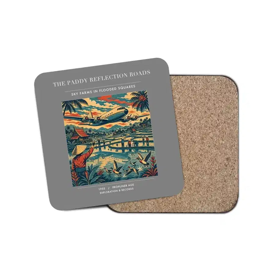 The Paddy Reflection Roads - Designed Coasters design on gray 1-piece
