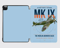 Thumbnail for Supermarine Spitfire Mk IX design on light blue ipad tablet case