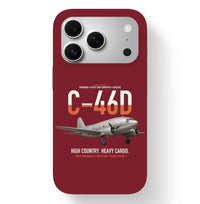 Thumbnail for C-46D Commando design on dark red magsafe iphone case, for iPhone 17 Pro