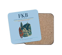Thumbnail for Karlsruhe–Baden-Baden Airport (FKB) design on light blue 1 piece coaster