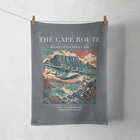 Thumbnail for VINTAGE G4070 - The Cape Route - Designed Towels design on gray
