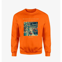 Thumbnail for VINTAGE G4378 - The Midnight Cleaning Crew - Designed Sweatshirts design on orange