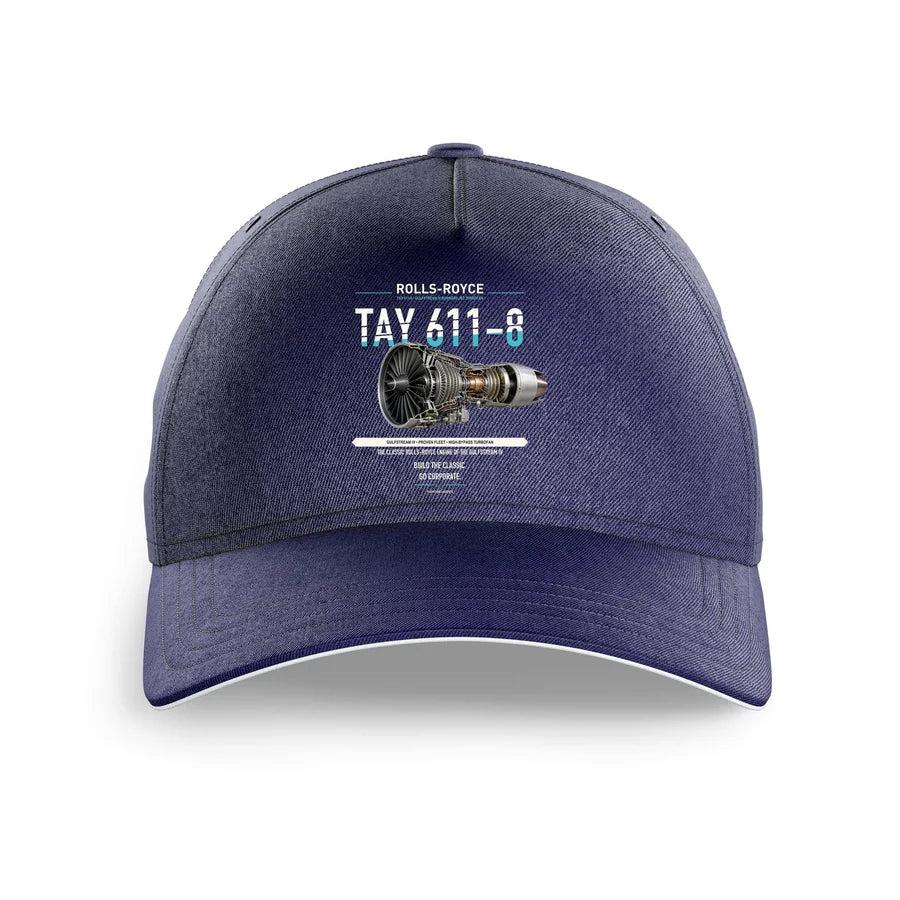 TAY 611-8 design on dark blue printed hat