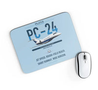 Thumbnail for Pilatus PC-24 design on light blue rectangle mouse pad
