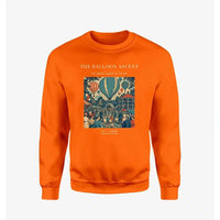 Thumbnail for VINTAGE G4011 - The Balloon Ascent - Designed Sweatshirts design on orange
