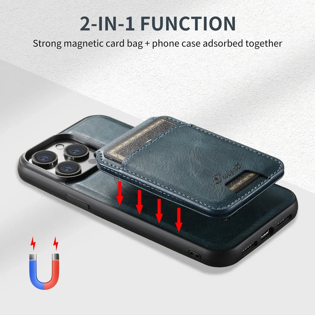 Magnetic Leather iPhone Cases iPhone Case - view 5