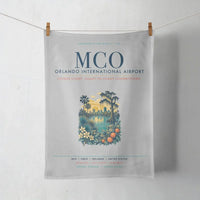 Thumbnail for Orlando International Airport (MCO) design on light gray towel