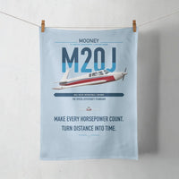 Thumbnail for Mooney M20J 201 design on light blue towel