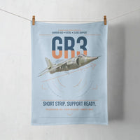 Thumbnail for Hawker Siddeley Harrier GR3 design on light blue towel