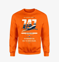 Thumbnail for Boeing 747-200B design on orange sweatshirt