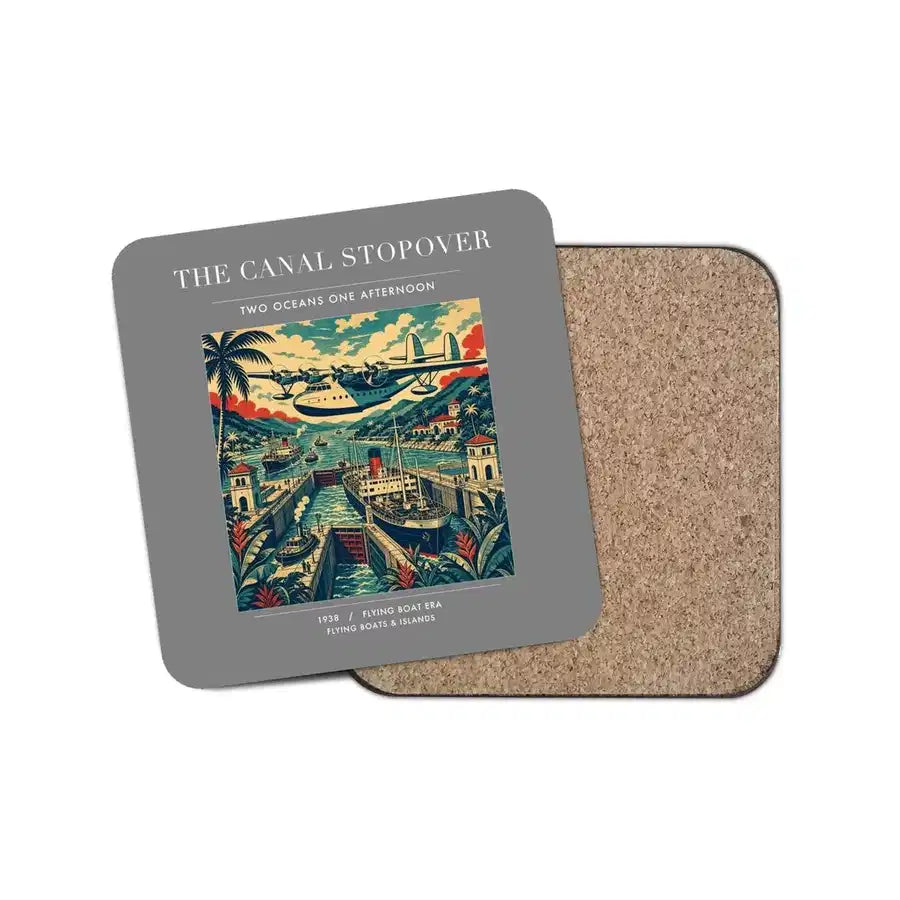 The Canal Stopover - Designed Coasters design on gray 1-piece