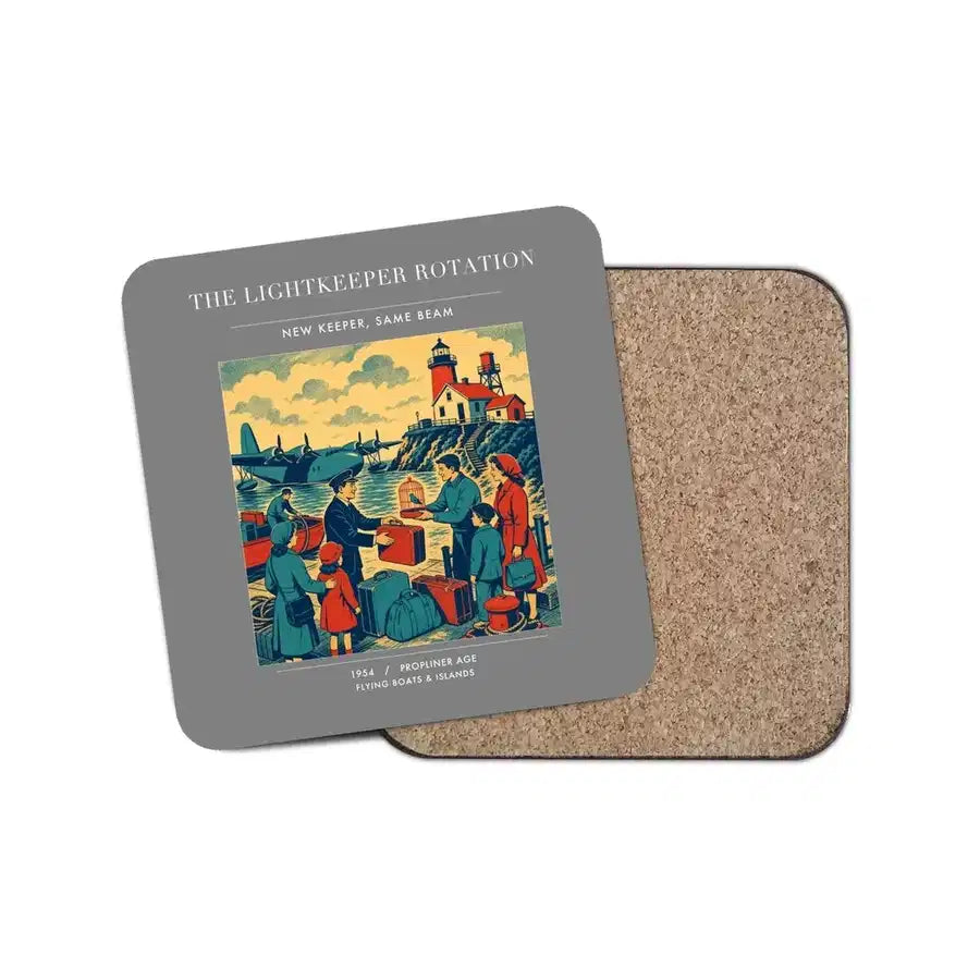 The Lightkeeper Rotation - Designed Coasters design on gray 1-piece