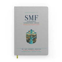 Thumbnail for Sacramento International Airport (SMF) design on light gray notebook