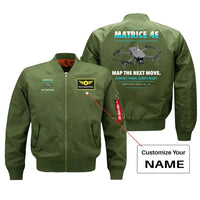 Thumbnail for DJI Matrice 4E design on green bomber with custom name badge