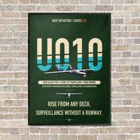 Thumbnail for Airbus U010 Aliaca VTOL vertical canvas print - framed - dark green background