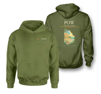 Thumbnail for Portorož Airport (POW) design on green army double-side hoodie