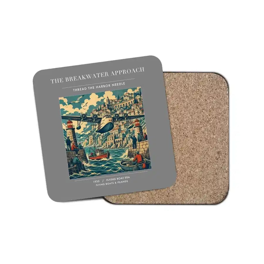 The Breakwater Approach - Designed Coasters design on gray 1-piece