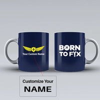 Thumbnail for Customisable Born To Fix Airplanes Mug - view 5