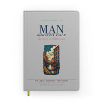 Thumbnail for Manchester Airport (MAN) design on light gray notebook