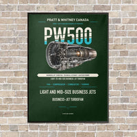 Thumbnail for PW500 vertical canvas print - framed - dark green background