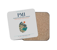 Thumbnail for Palma de Mallorca Airport (PMI) design on light gray 1 piece coaster