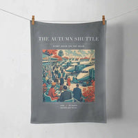 Thumbnail for VINTAGE G4120 - The Autumn Shuttle - Designed Towels design on gray