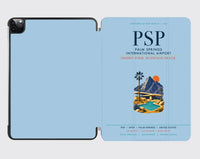 Thumbnail for Palm Springs International Airport (PSP) design on light blue ipad tablet case