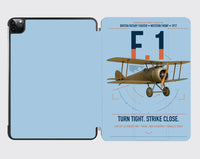 Thumbnail for Sopwith Camel F.1 design on light blue ipad tablet case