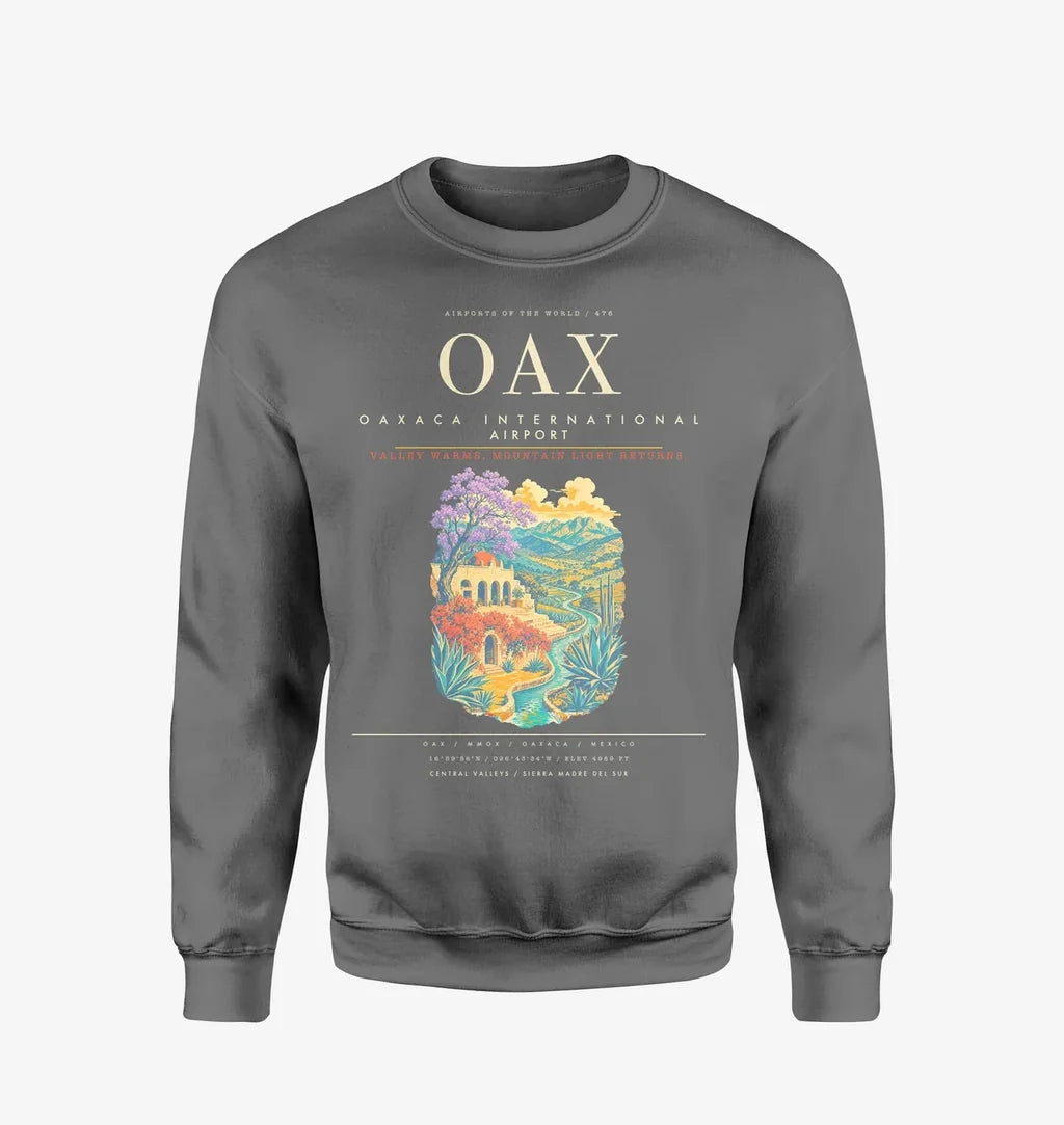 Oaxaca International Airport OAX Sweatshirt - Gray