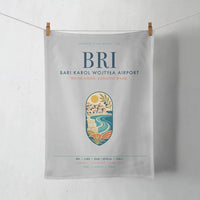 Thumbnail for Bari Karol Wojtyła Airport (BRI) design on light gray towel