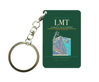 Thumbnail for Klamath Falls Airport (LMT) design on dark green key chain