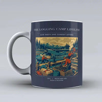 Thumbnail for VINTAGE G4488 - The Logging Camp Lifeline - Ceramic Mug design on darkblue