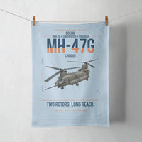 Thumbnail for Boeing MH-47G Chinook design on light blue towel