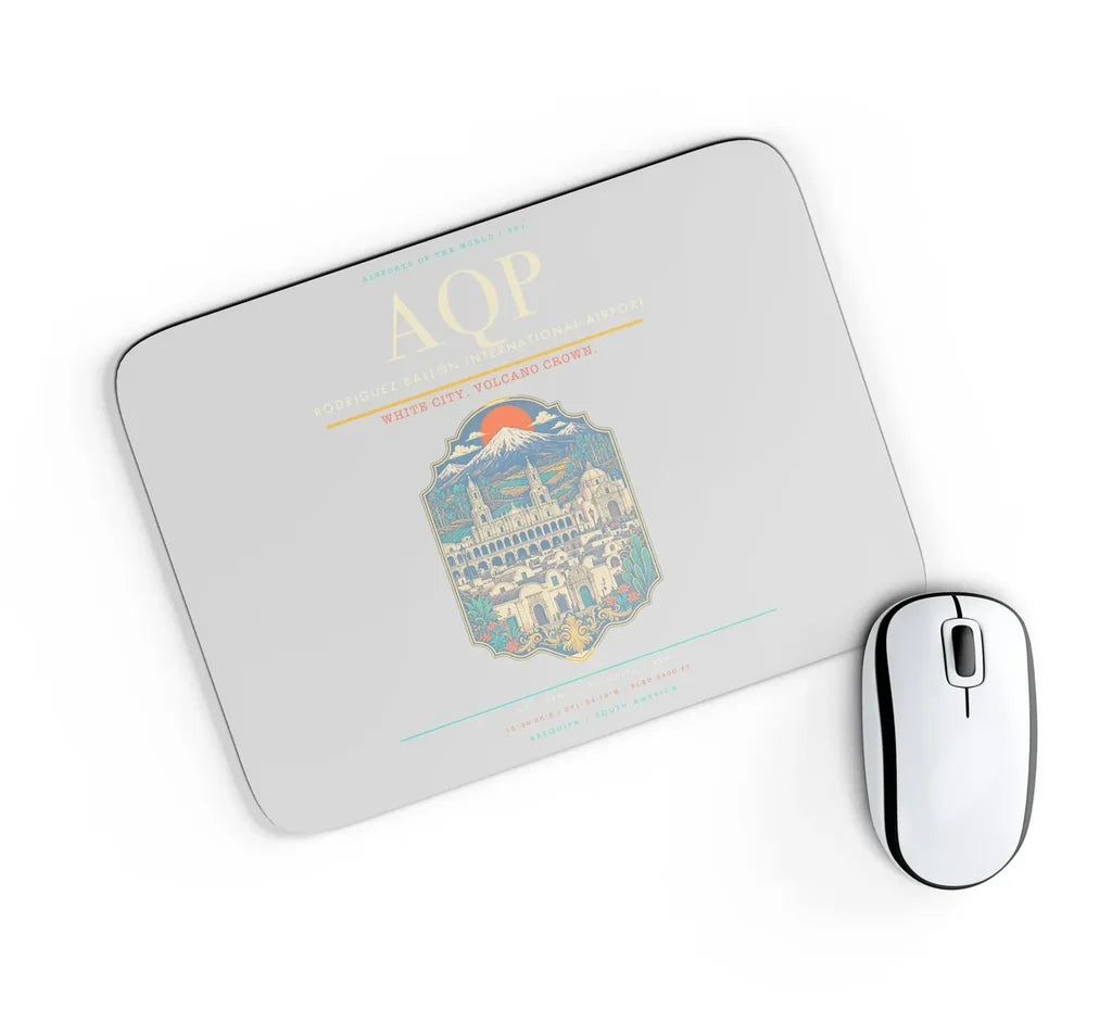 Rodriguez Ballon International Airport AQP Mouse-Pad Rectangle - Light Gray