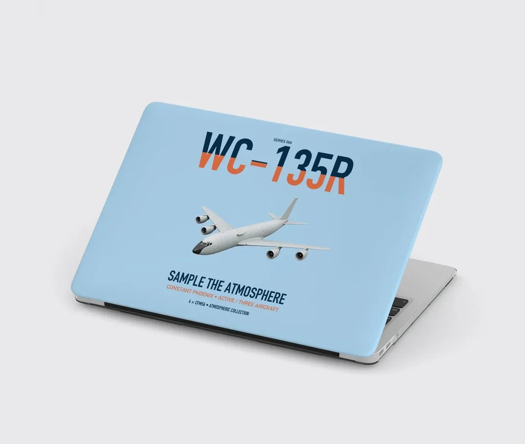 WC-135R Constant Phoenix design on light blue MacBook case