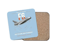 Thumbnail for English Electric Lightning F6 design on light blue 1 piece coaster
