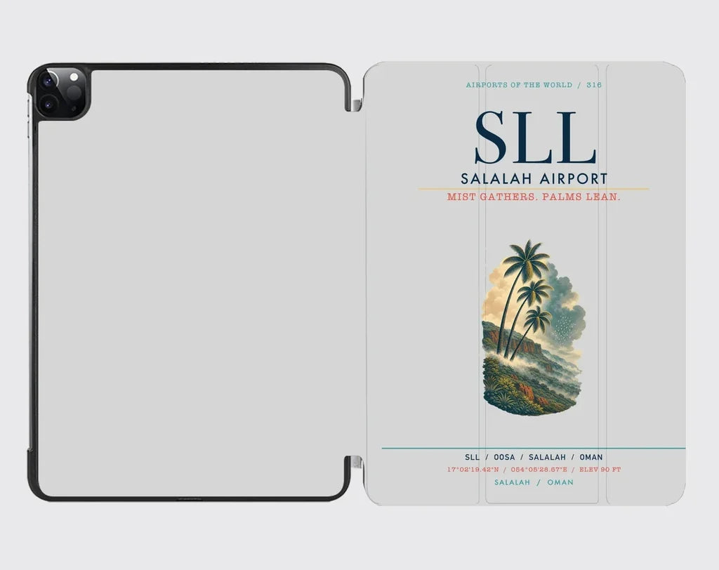 Salalah Airport (SLL) design on light gray ipad tablet case