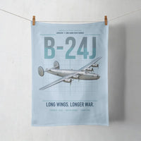 Thumbnail for B-24J Liberator design on light blue towel