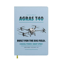 Thumbnail for DJI Agras T40 design on light blue notebook