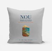 Thumbnail for Nouméa–La Tontouta International Airport (NOU) design on light gray pillow