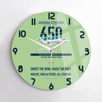 Thumbnail for Cessna Citation 650 - Citation III design on light green no frame wall clock