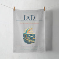 Thumbnail for Washington Dulles International Airport (IAD) design on light gray towel