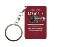 Thumbnail for TAY 611-8 Key Chain design on dark red key chain