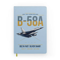Thumbnail for B-58A Hustler design on light blue notebook