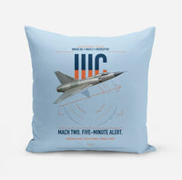 Thumbnail for Dassault Mirage IIIC design on light blue pillow
