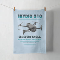 Thumbnail for Skydio X10 design on light blue towel